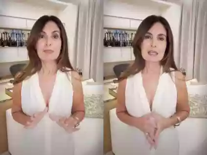 Fátima Bernardes aparece sem tipoia após cirurgia no ombro