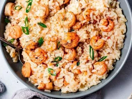 risoto de camarão