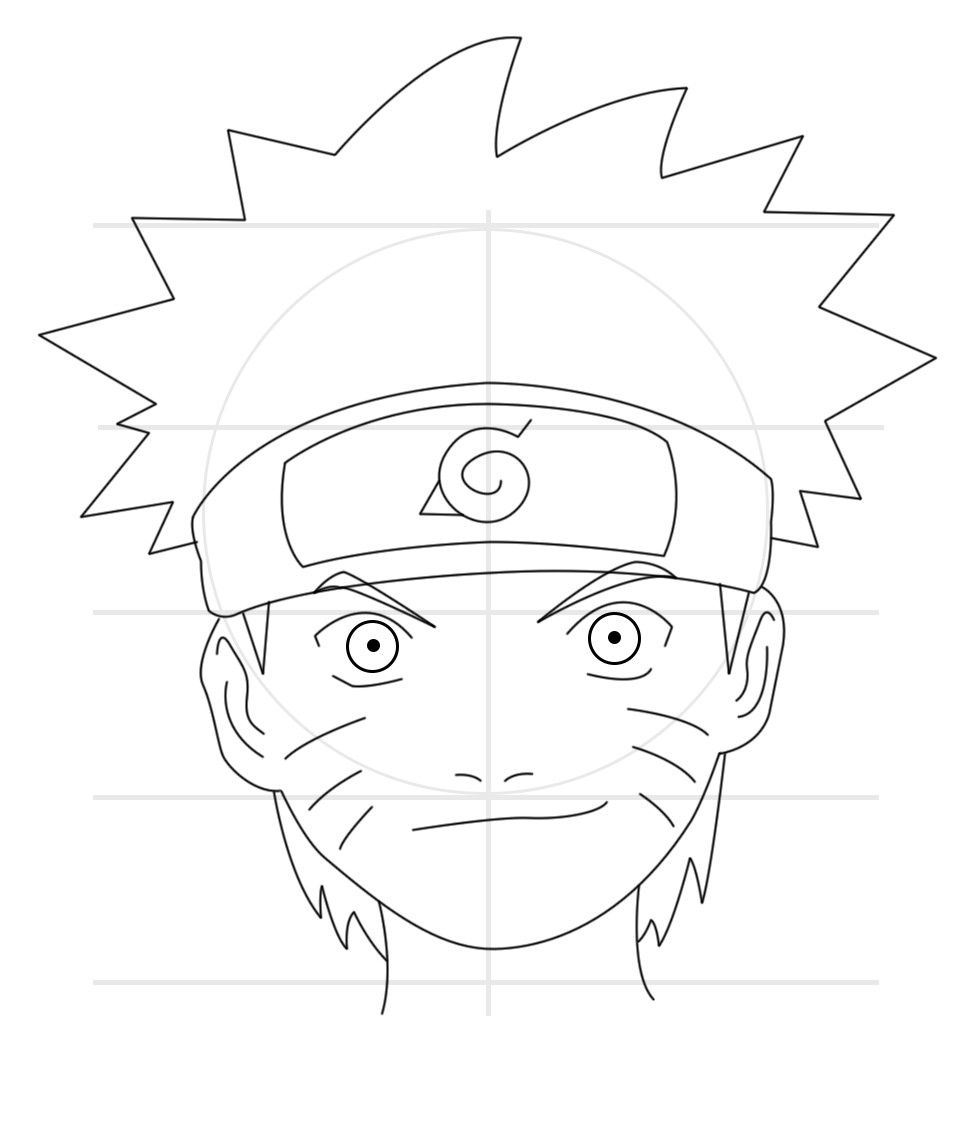 Desenho do naruto facil