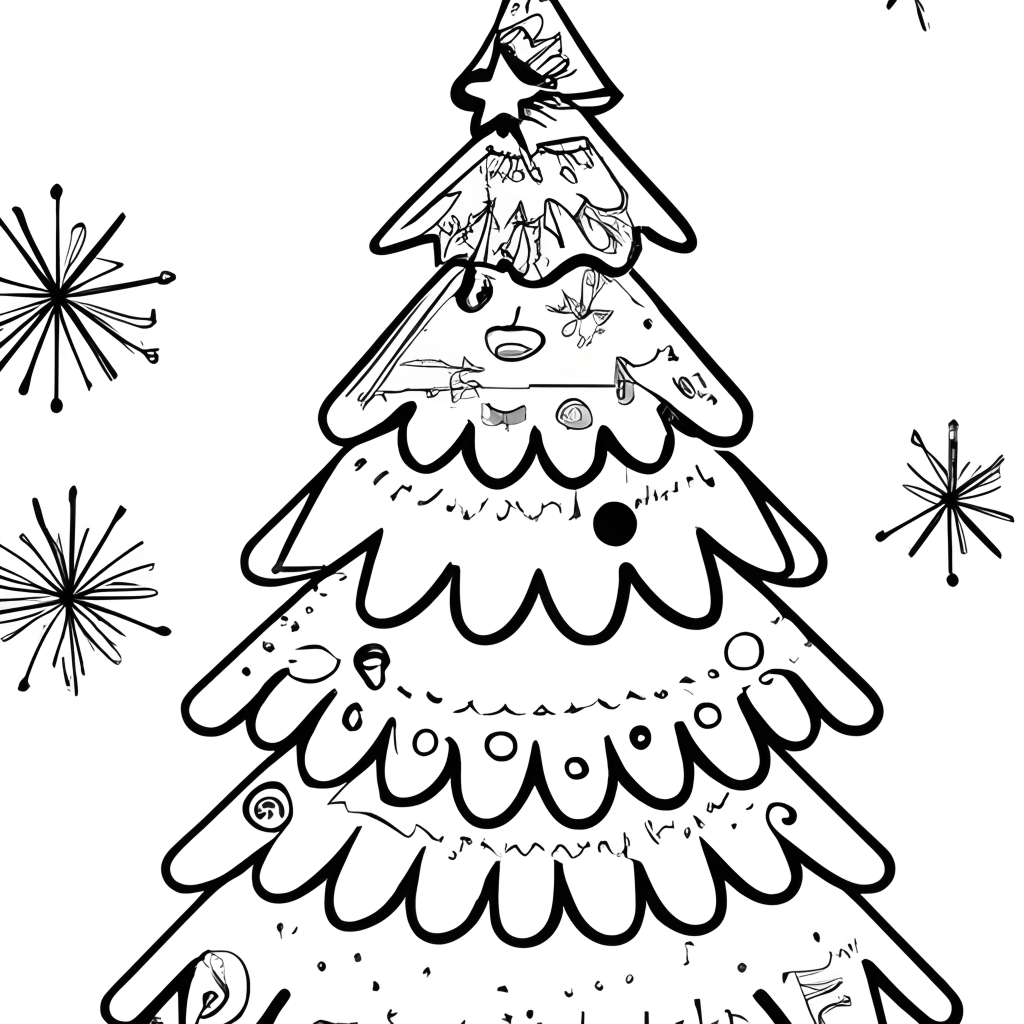 Árvore de Natal para Colorir 