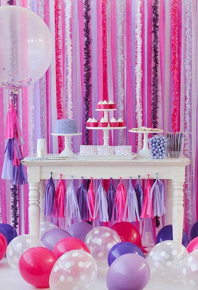 decoração de aniversário simples feminina