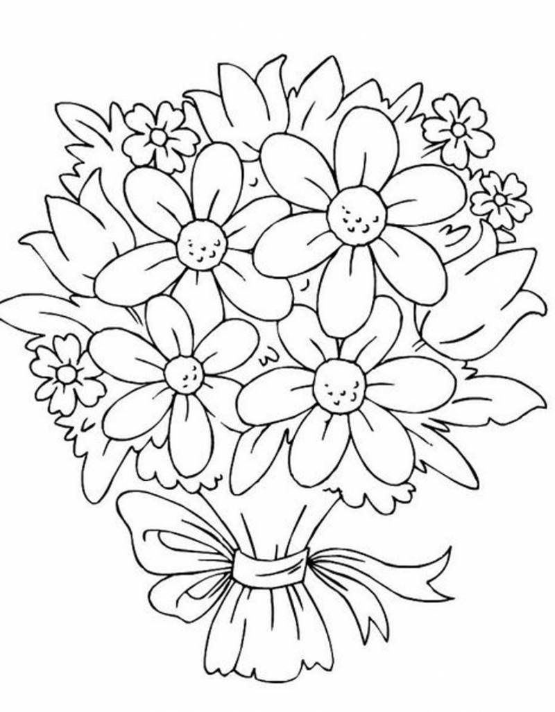 desenho de flores para colorir