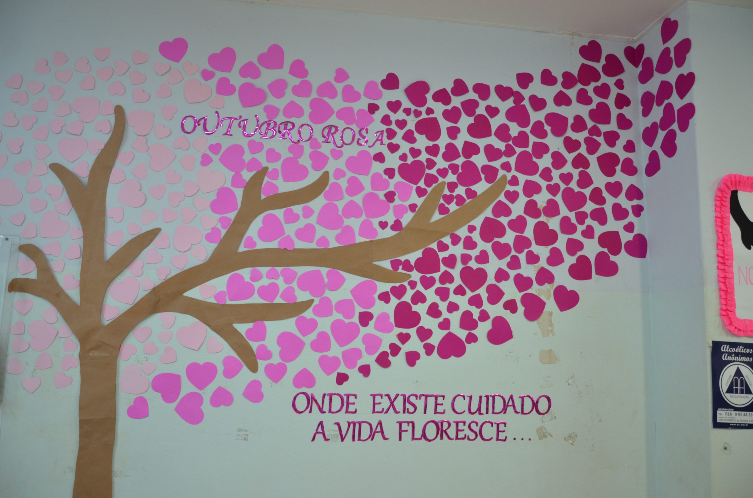 decoração para o outubro rosa