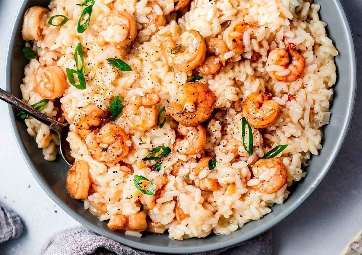 risoto de camarão