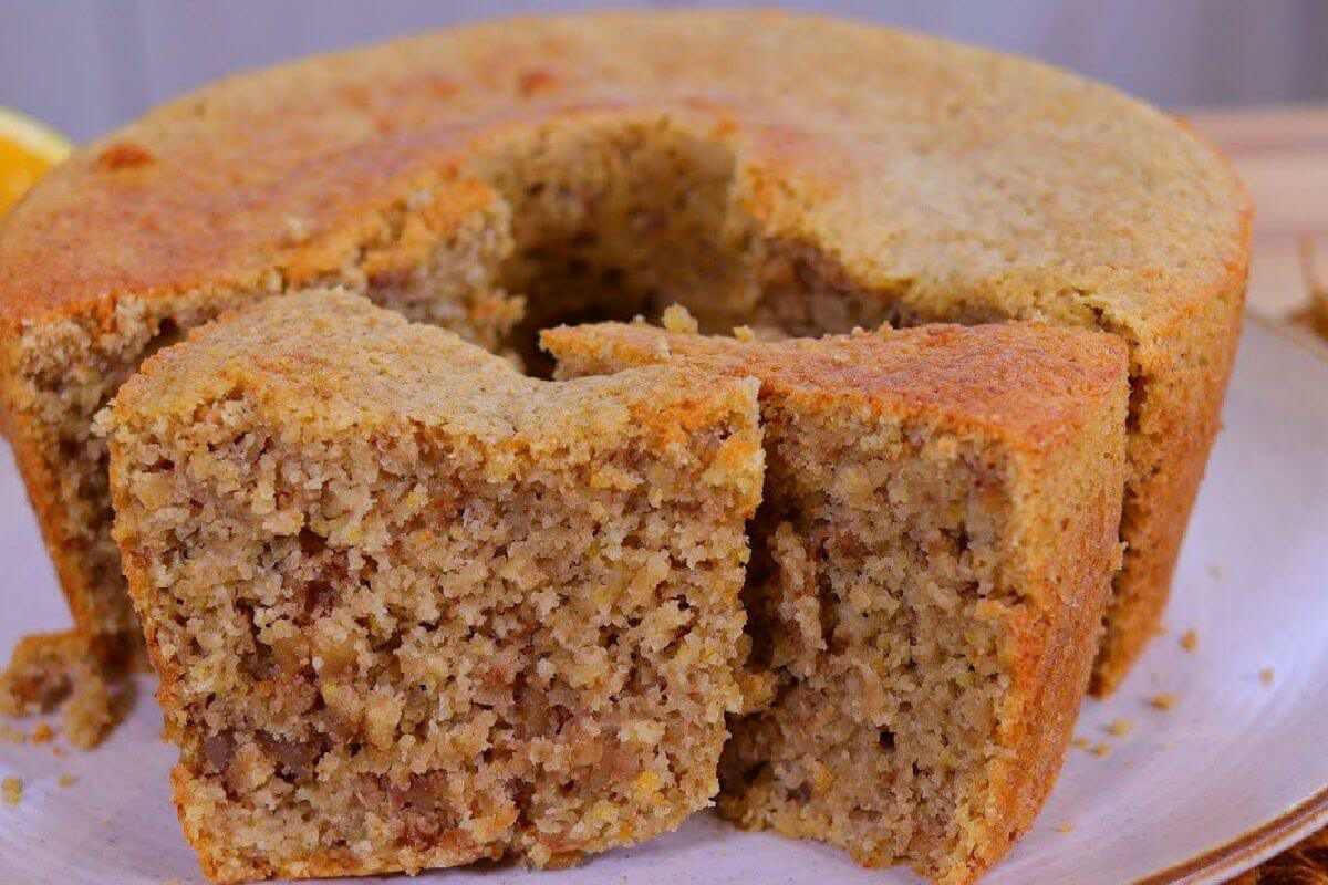 bolo de aveia com laranja