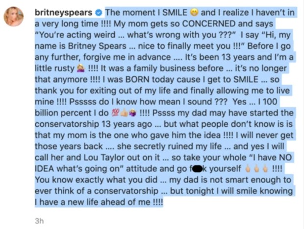 publicação da Britney Spears