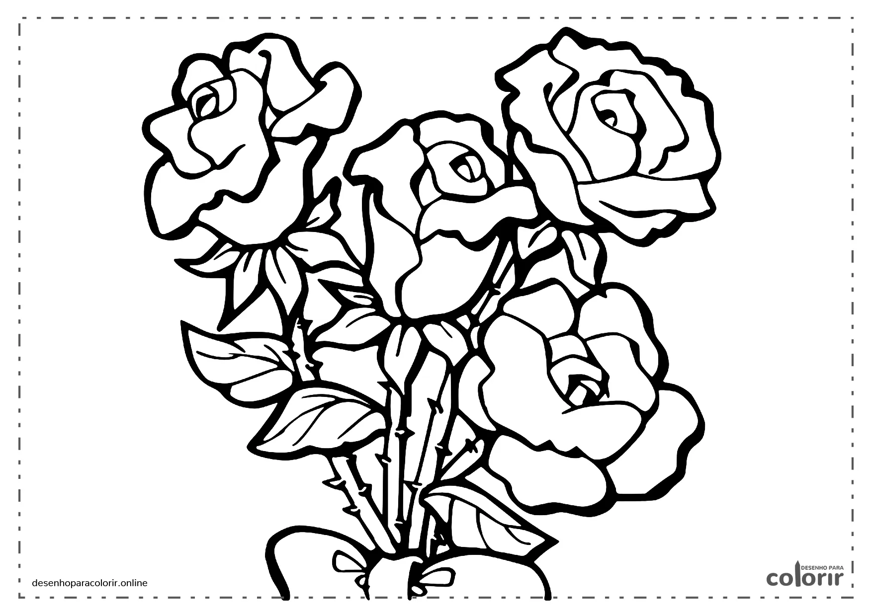 desenho de flores para colorir