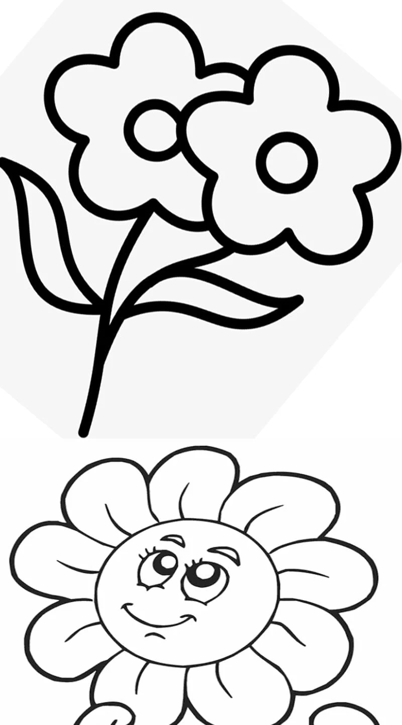 desenho de flores para colorir