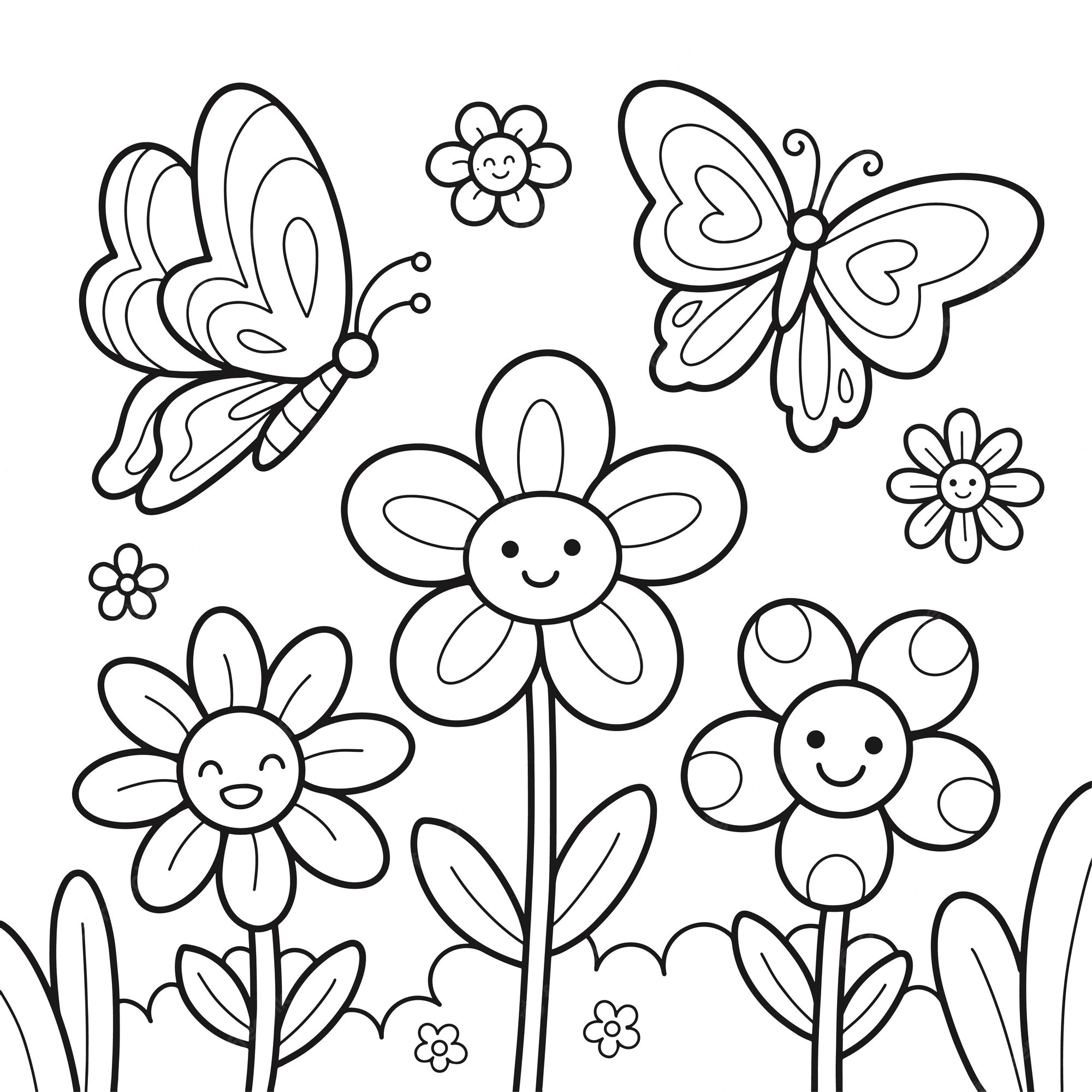 desenho de flores para colorir