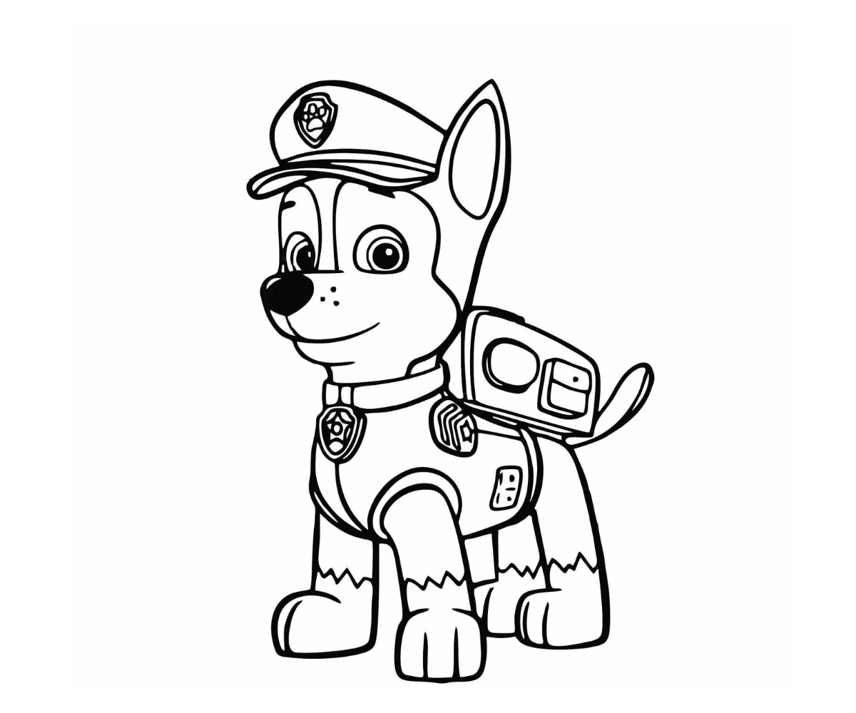 Desenho patrulha canina para colorir