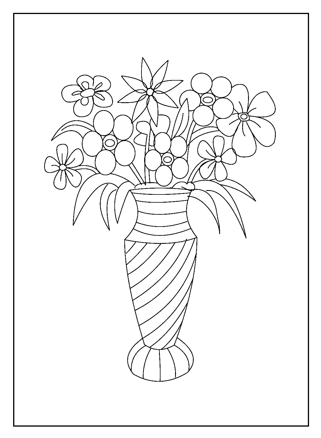 desenho de flores para colorir