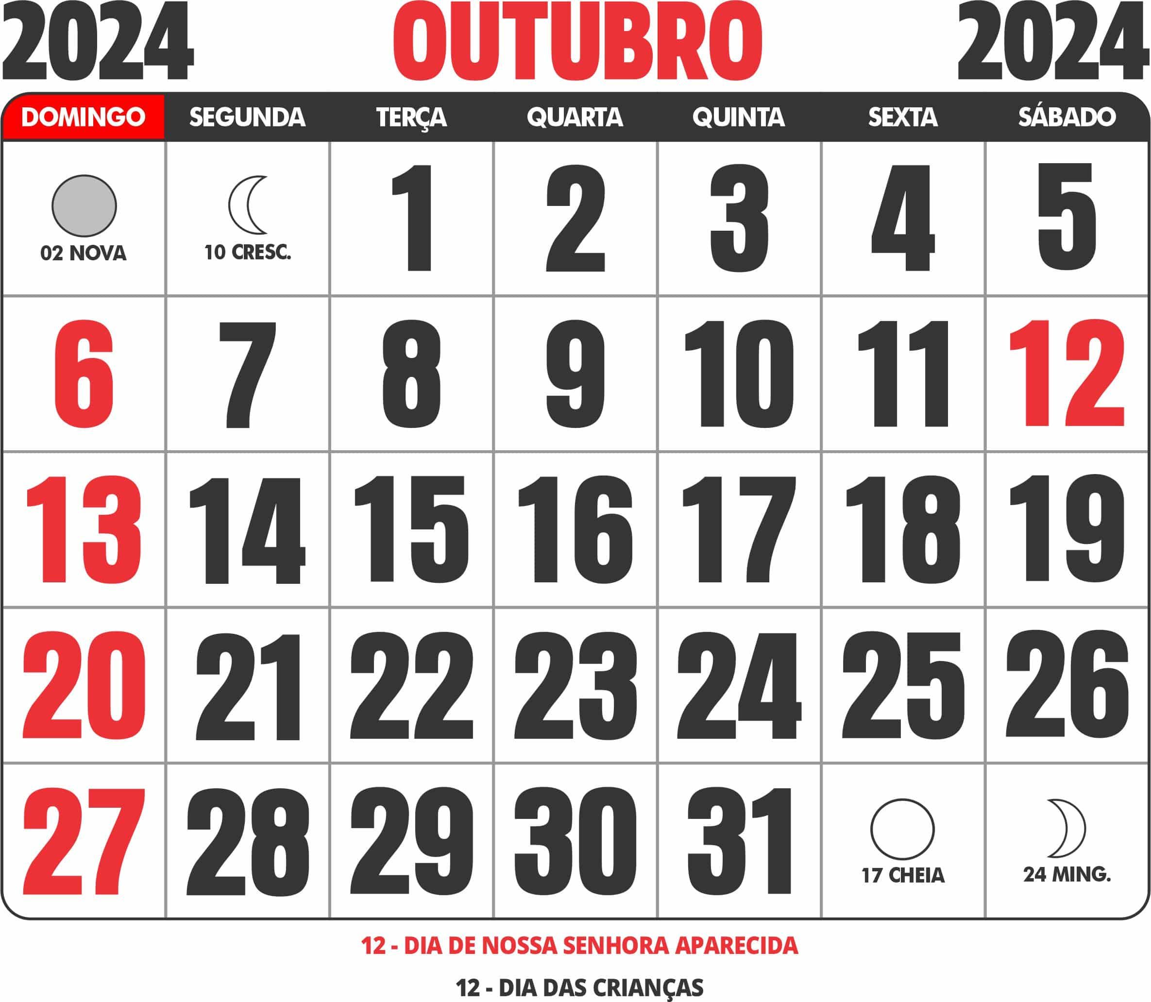 Feriados em Outubro