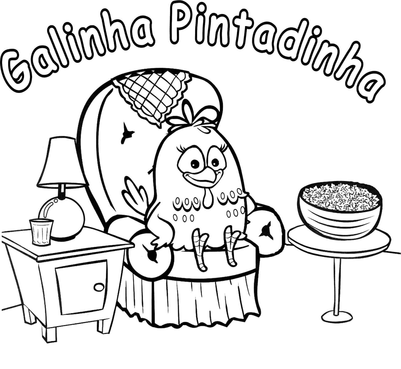 desenho da galinha pintadinha