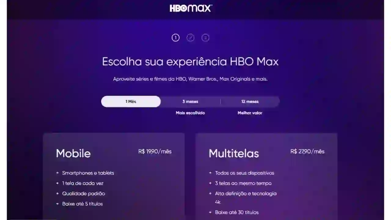 assinaturas hbo max