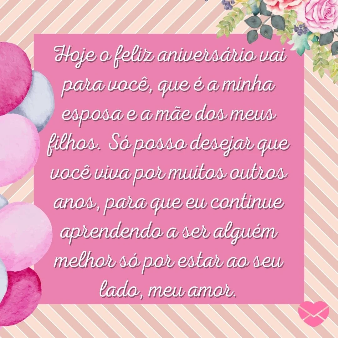 Mensagem de Feliz Aniversário para mãe