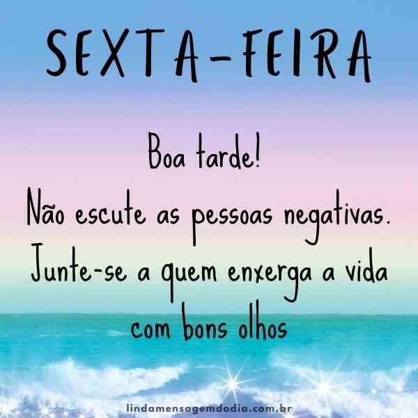 boa tarde sexta feira