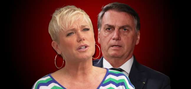 Fotomontagem de Xuxa e Bolsonaro