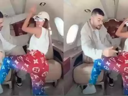 Anitta e Pedro Sampaio dançam funk dentro de avião
